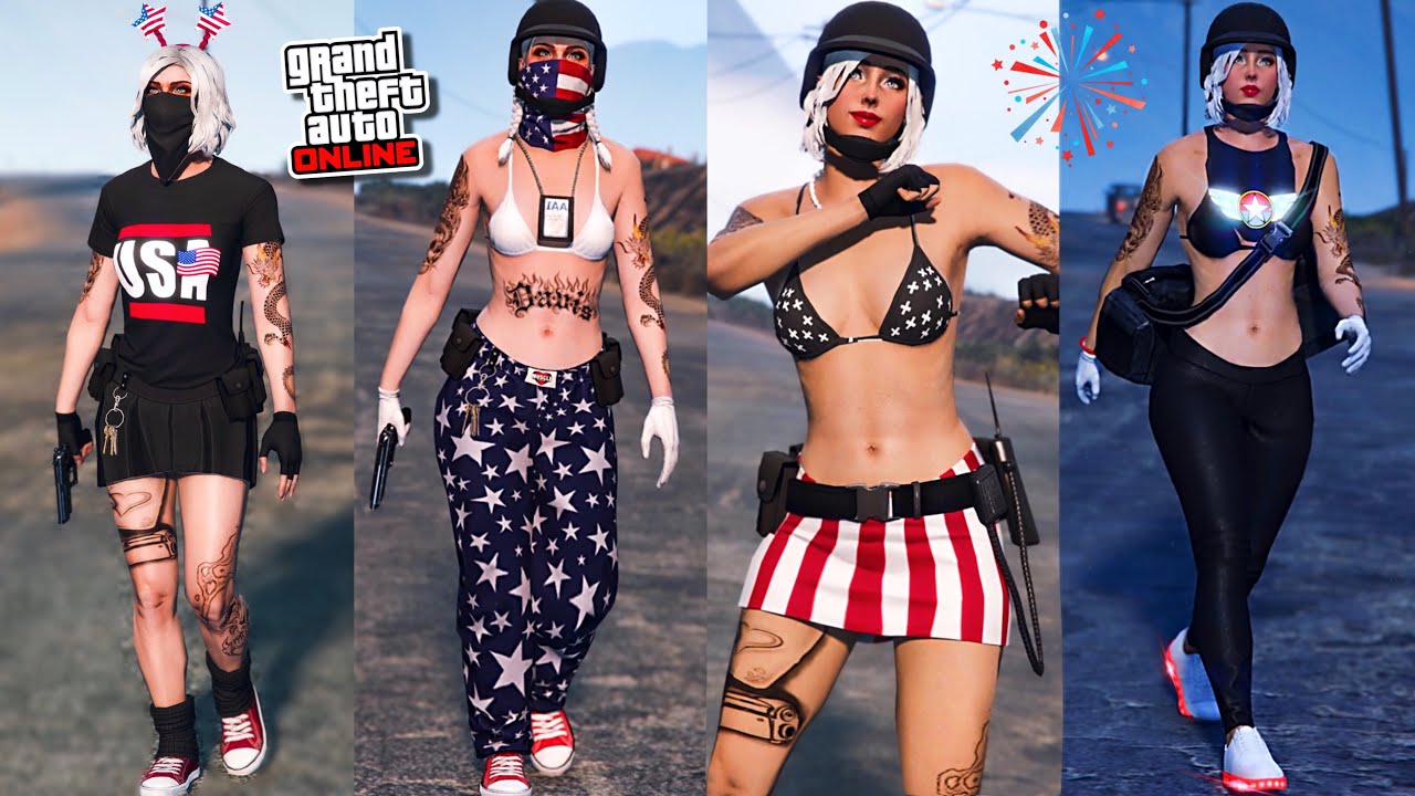 *UPDATED* Cute 4th Of July Female Outfits TUTORIAL 🇺🇸| No Losing Outfits! | GTA 5 Online