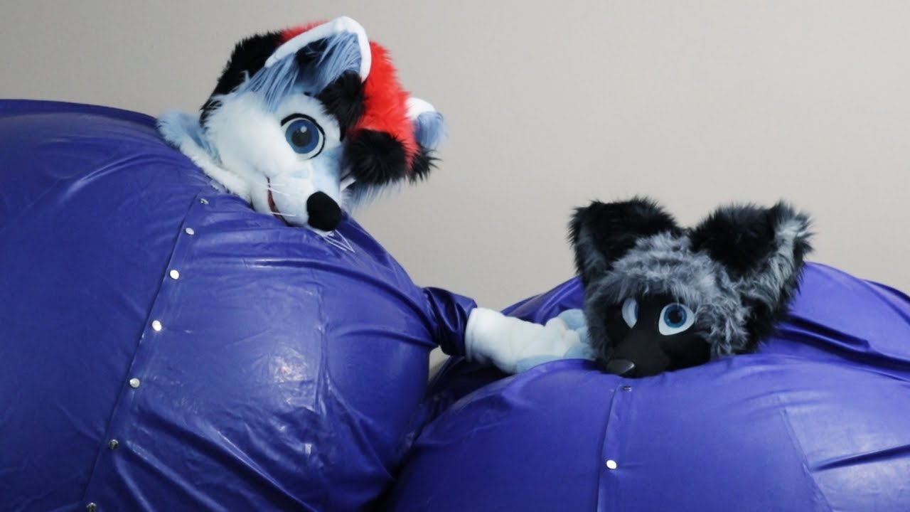 Two Blueberry Suits. One Room.