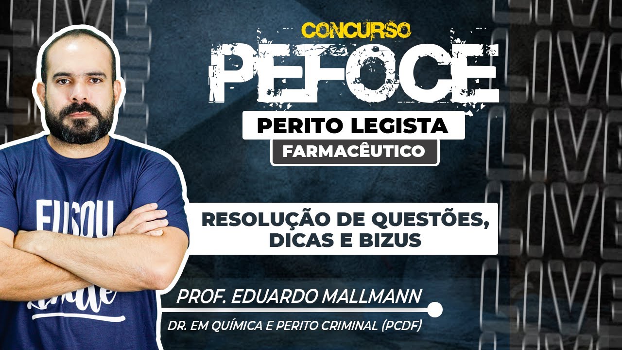 SEMANA PEFOCE - Perito Legista Farmac&ecirc;utico