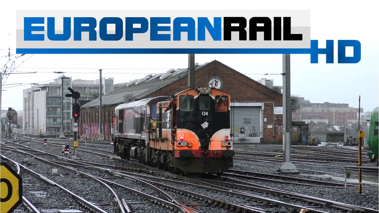 RPSI ex Iarnr&oacute;d &Eacute;ireann Irish Rail 121 loco 134 transfer at Dublin Connolly