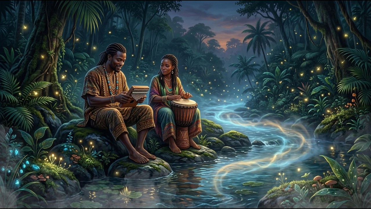 Deep Afro House Loop 🌊 Mystical River & Tribal Beats for Focus & Relax