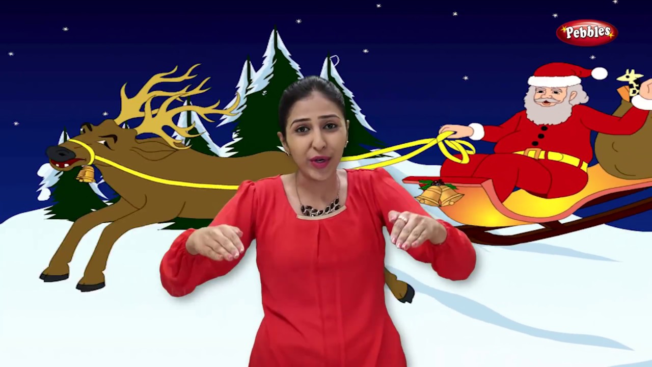 Jingle Bells With Actions | Nursery Rhymes For Kids With Lyrics | Action Songs For Children
