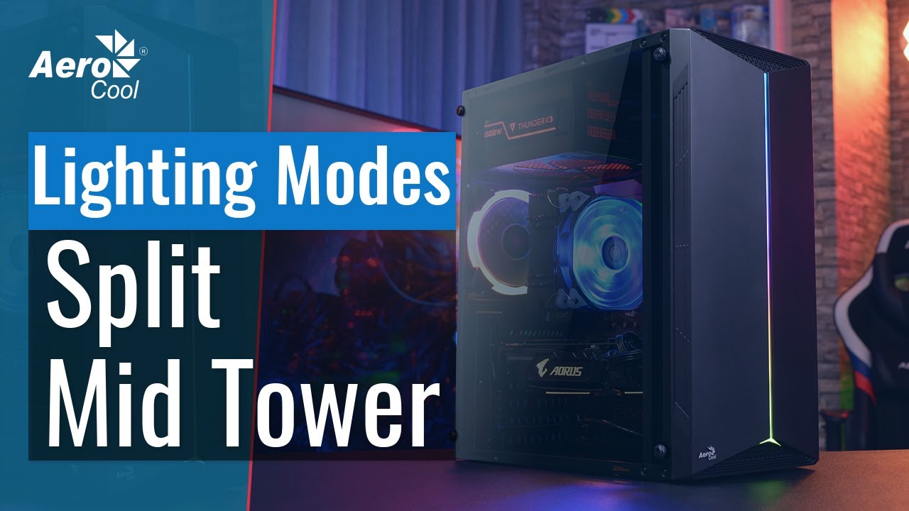 Корпус AeroCool Split Mid Tower - 13 Режимов Подсветки
