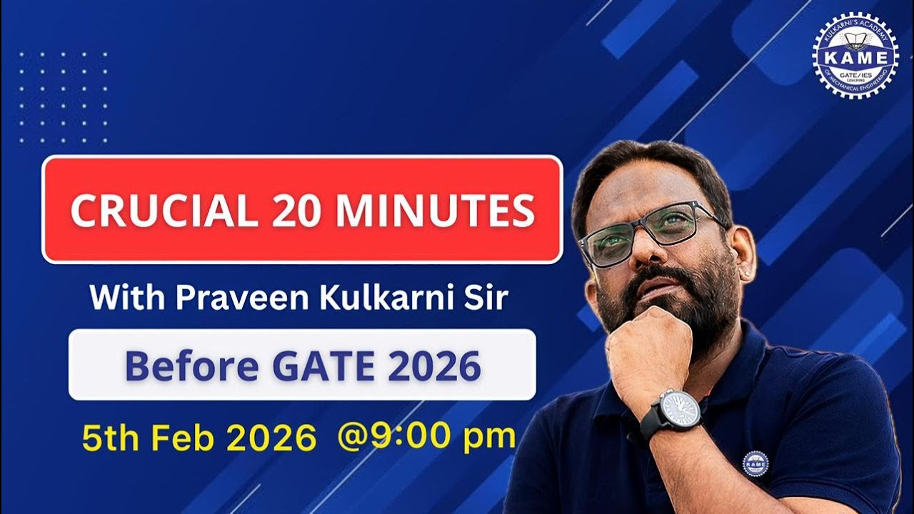Important Message ( Key Inputs) before GATE 2026
