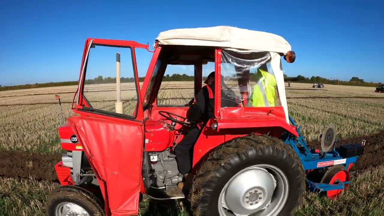 1971 Massey Ferguson 135 2.5 Litre 3-Cyl Diesel Tractor (46HP) with Ransomes Plough