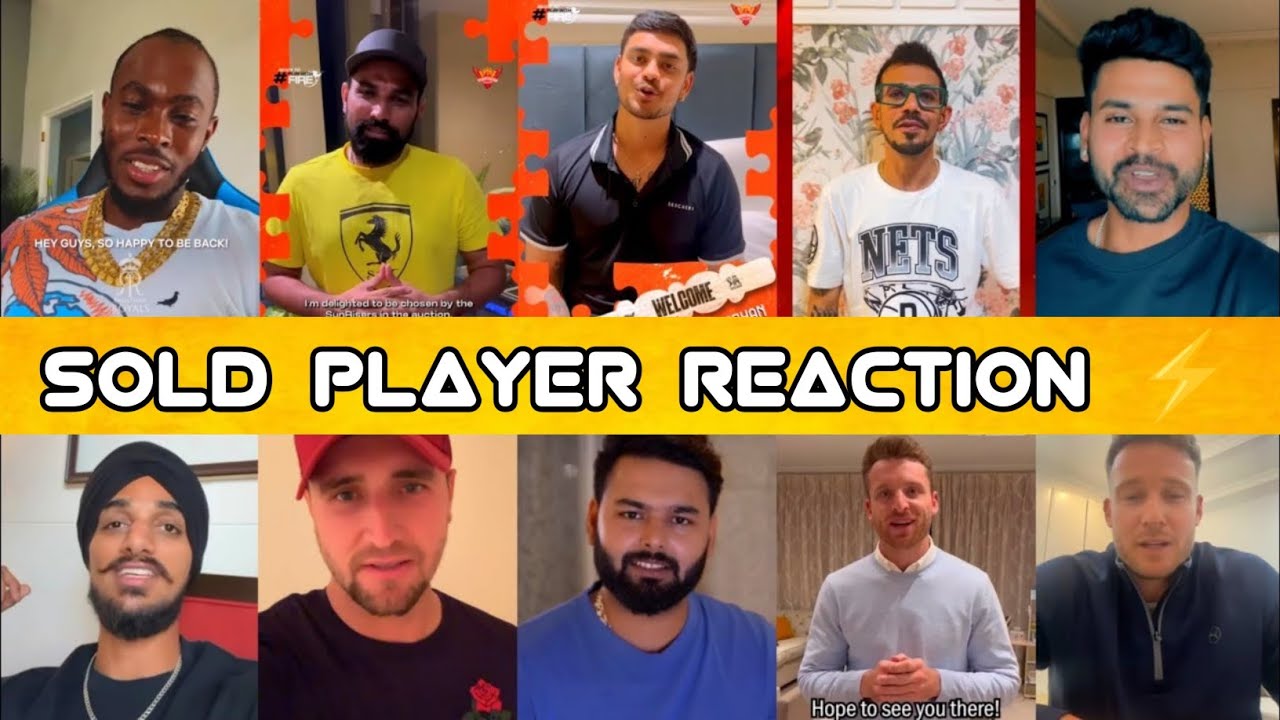 Players reaction after ipl mega auctionReaction Of Players After IPL Mega Auction