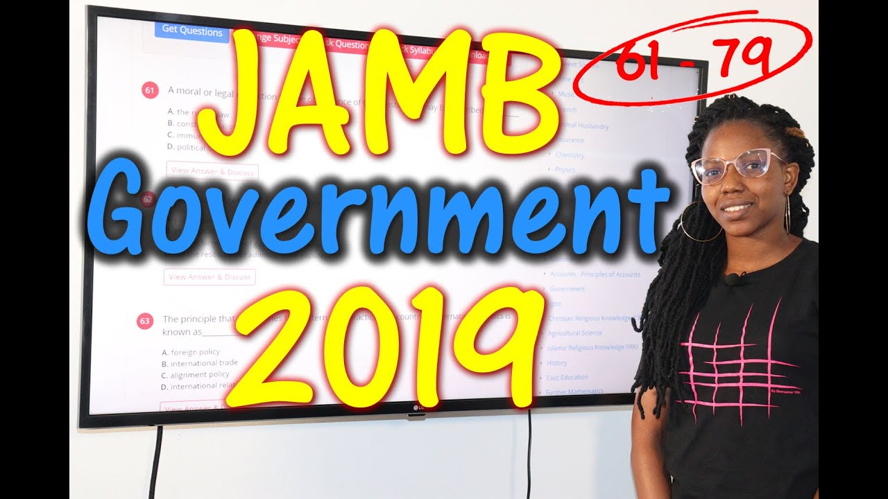 JAMB CBT Government 2019 Past Questions 61 - 79