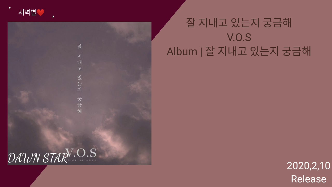 V O S -잘 지내고 있는지 궁금해(가사첨부)