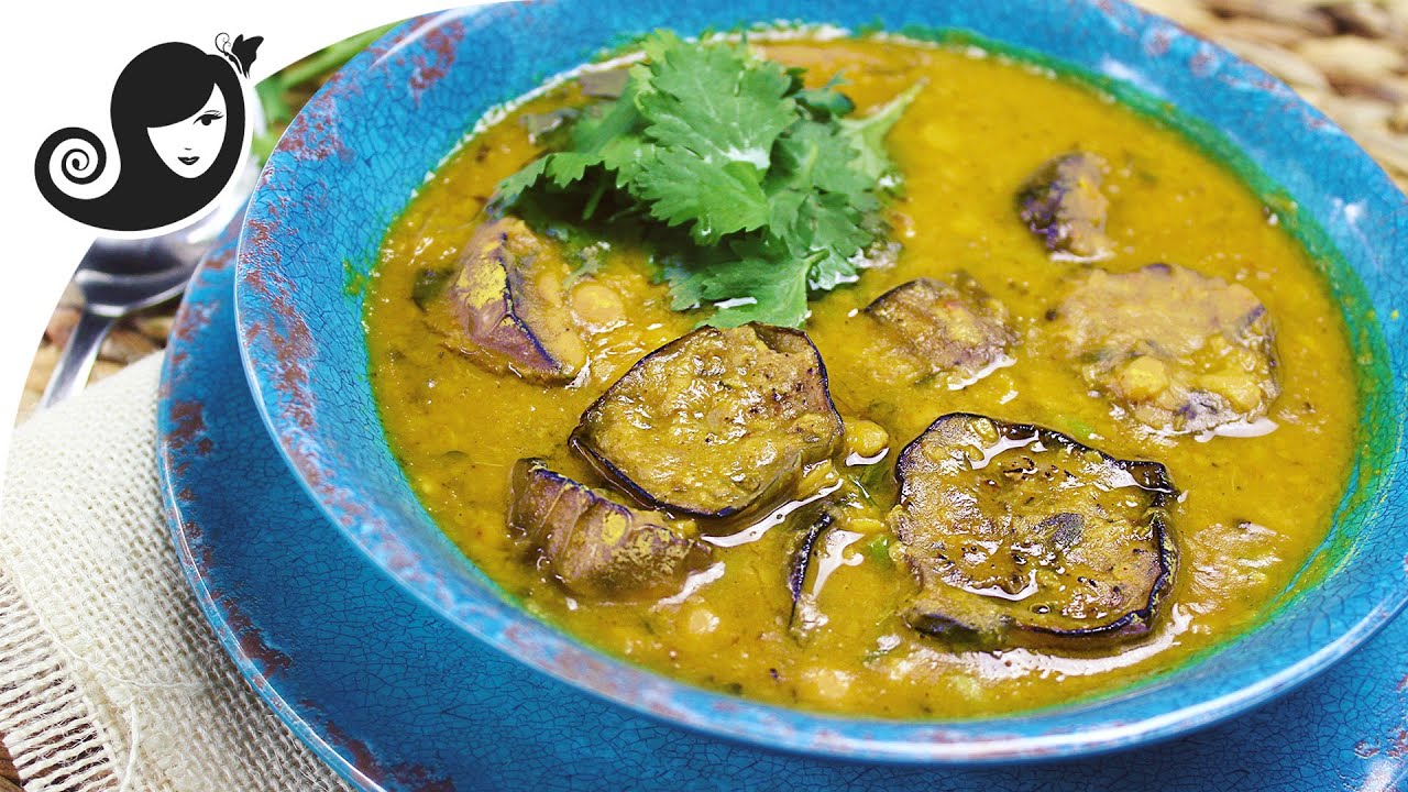 Mauritian Dal (Yellow Split Pea Soup) with Eggplant | Dholl et Bringelle (vegan/vegetarian recipe)