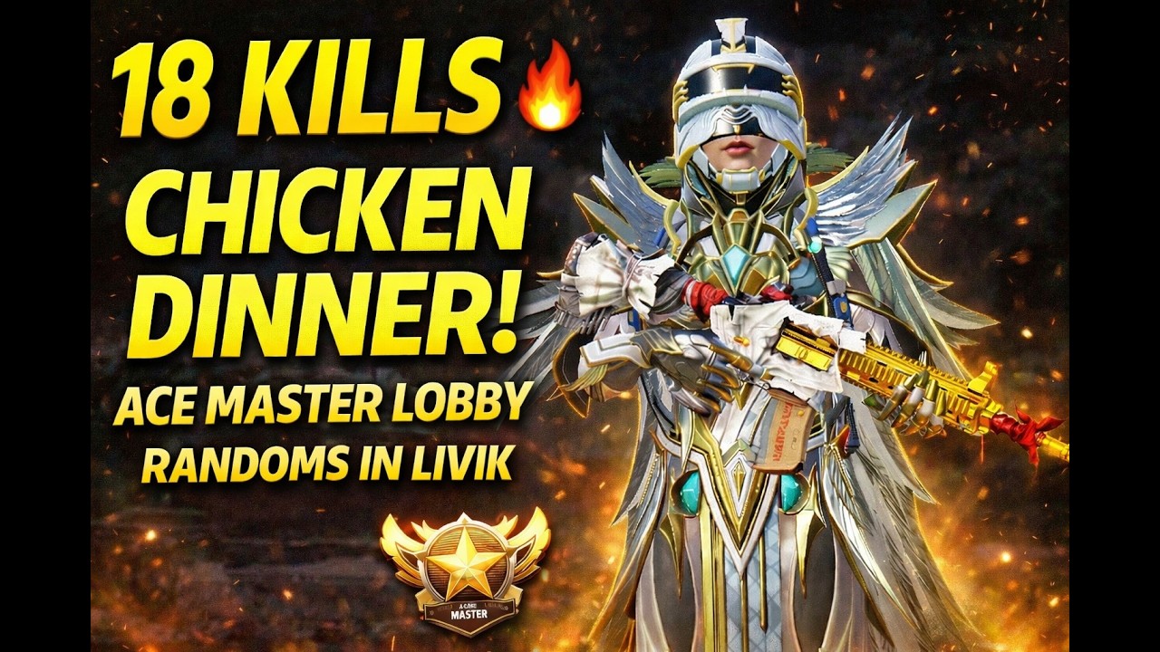 18 kills 🔥Chicken Dinner in Ace Master Lobby |Livik Domination BGMI #pubg #pubgmobile #pubggameplay