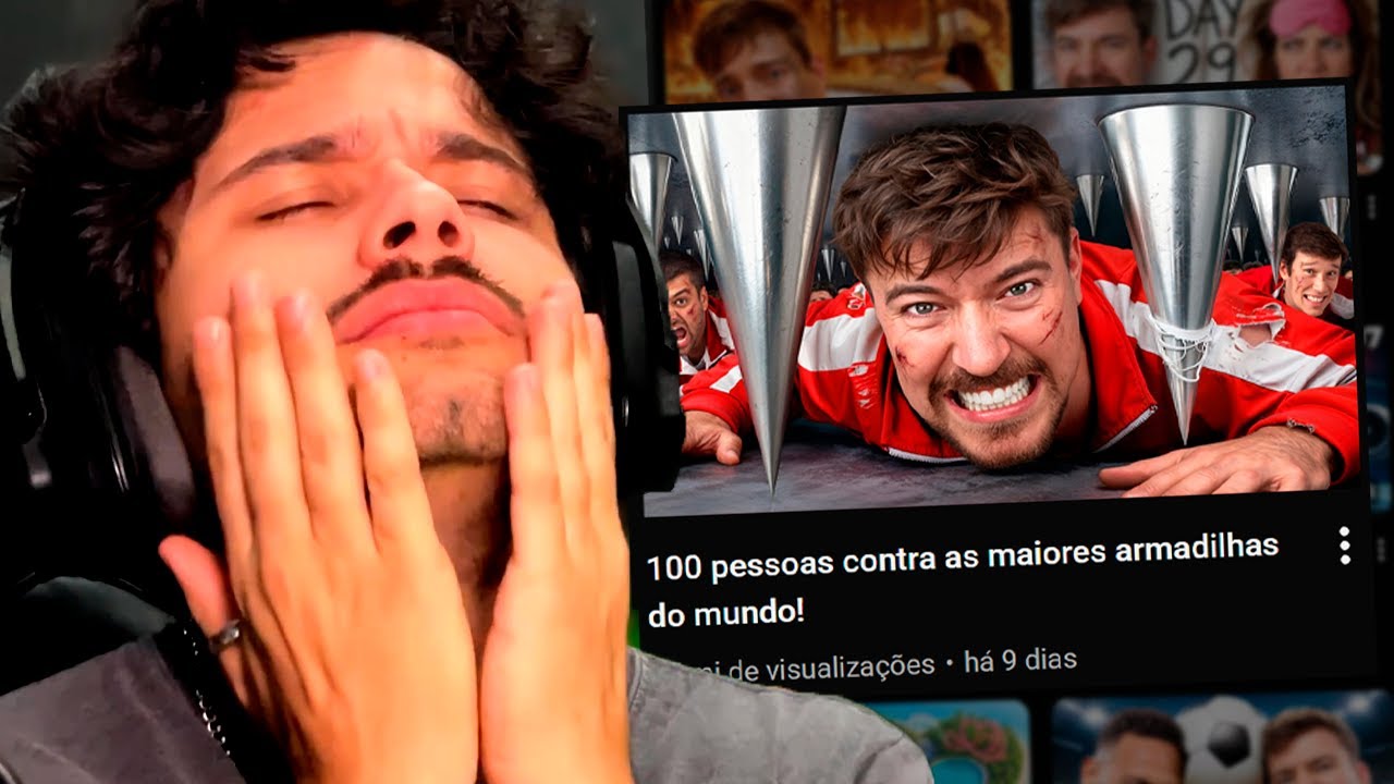 100 pessoas contra o MrBeast do mal... (que mudou o dublador)