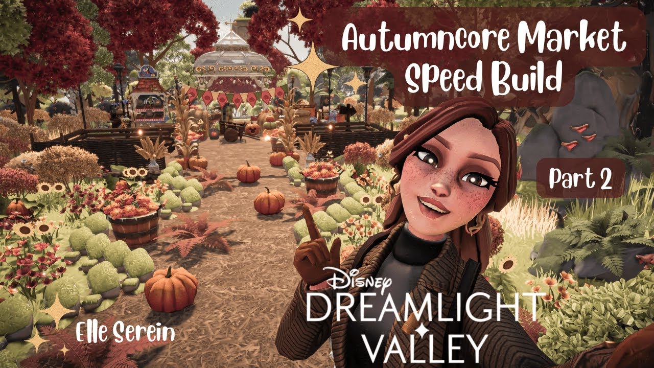 Autumncore Market Speedbuild and Tutorial Part 2🍂🌻🍁 — in Disney Dreamlight Valley