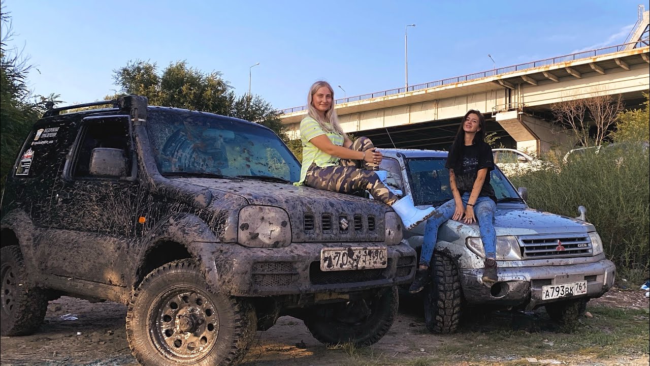 Девочки поехали В ГРЯЗЬ Suzuki Jimny VS Mitsubishi Pajero. OFFROAD