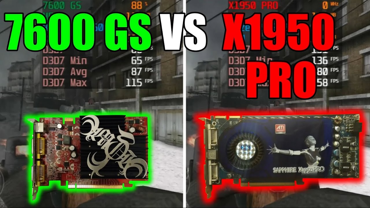 GeForce 7600 GS vs Radeon X1950 Pro Test In 5 Games (No FPS Drop - Capture Card)