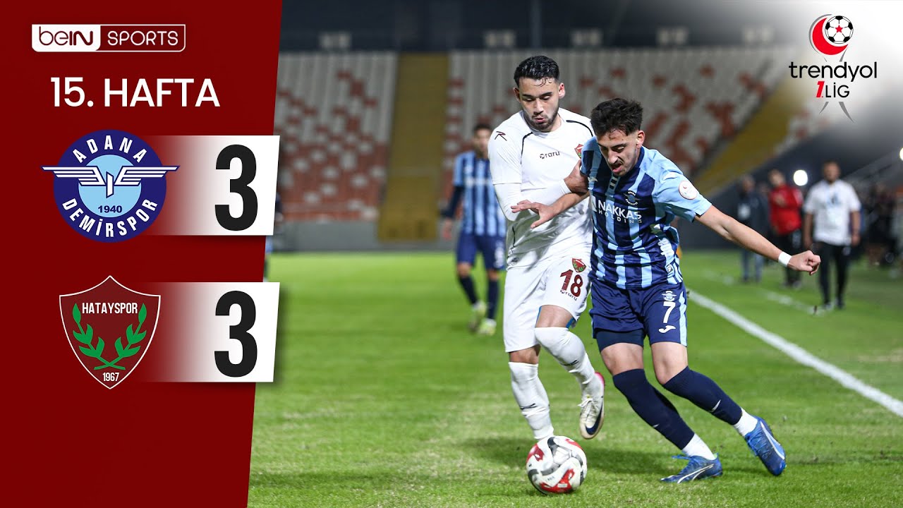 Adana Demirspor (3-3) Hatayspor | 15. Hafta Ma&ccedil; &Ouml;ZETİ | Trendyol 1. Lig - 2025/26