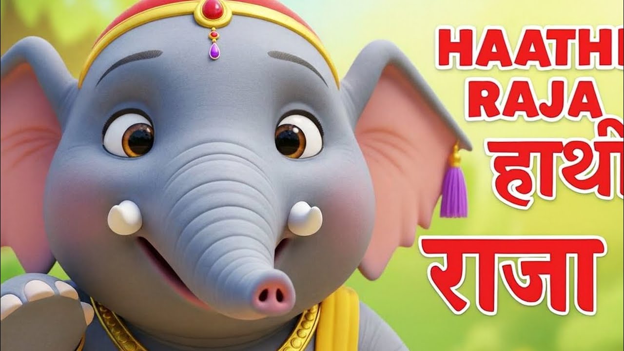 Haathi Raja Aaye 🐘 | Cute Hindi Rhymes for Kids | 3D Cartoon Song #HaathiRaja #KidsSong #KidsCartoon