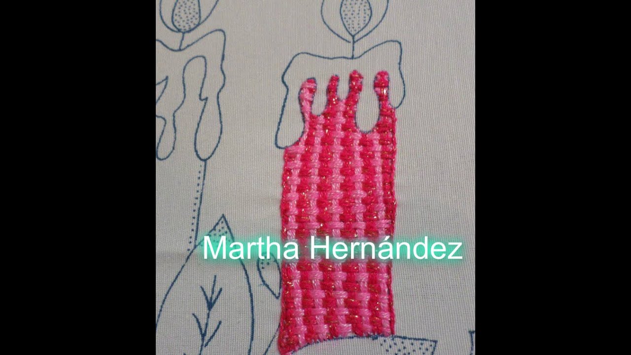 Bordado Fantasía Vela Rosa,