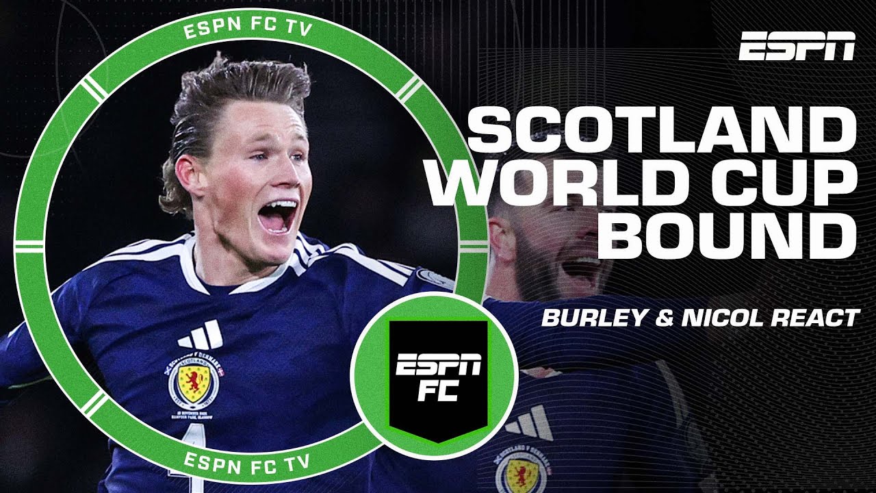 Scotland book their World Cup ticket! 🏴󠁧󠁢󠁳󠁣󠁴󠁿 Craig Burley & Steve Nicol react on ESPN FC