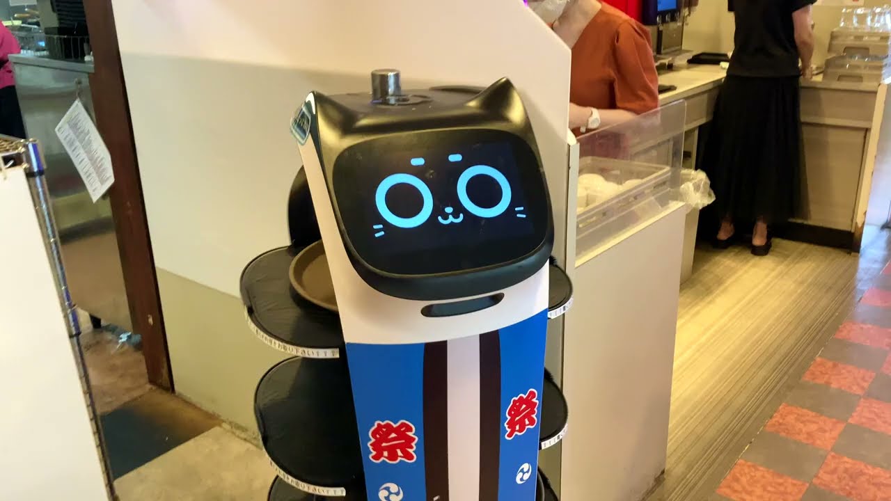 【バーミヤン】美味し〜（猫型ロボット）【BellaBot】たのし〜ですね