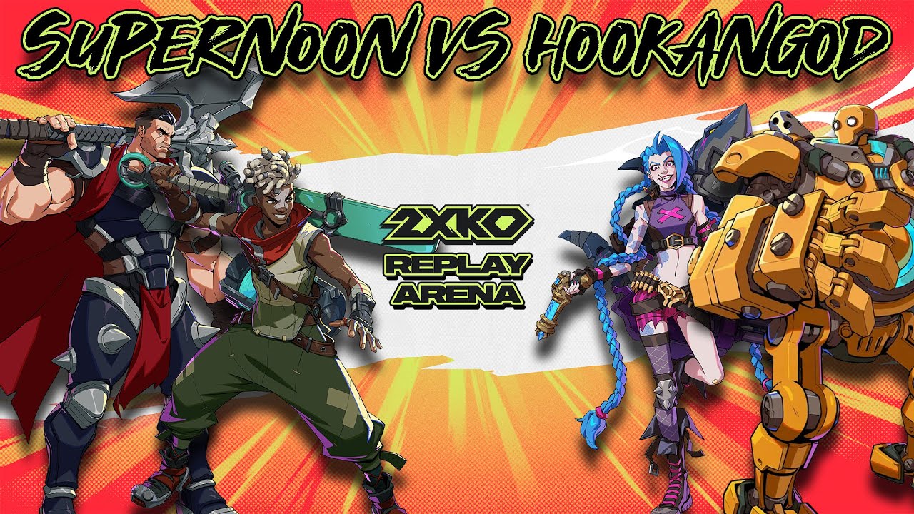 2XKO ►SUPERNOON (Ekko-Darius) VS HOOKANGOD (Jinx-Blitz)► HIGH LEVEL GAMEPLAY🤜💥🤛