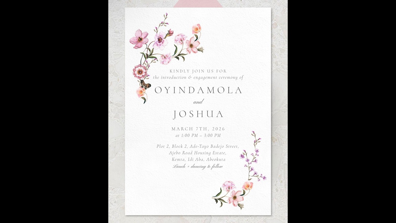 Introduction & Engagement Ceremonies  of OYIN BADEJO & JOSH AGBABIAKA