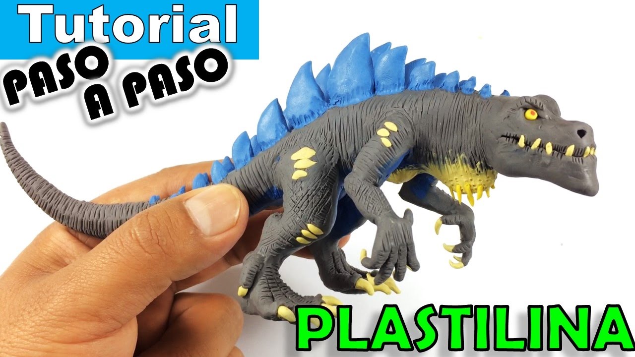 ✅ COMO HACER A ZILLA DE   PLASTILINA PASO A PASO / GODZILLA ✅ POLYMER CLAY