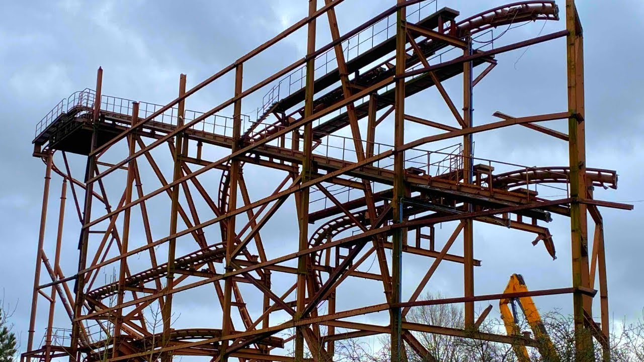 The Demolition Of Knightmare  - Camelot Theme Park