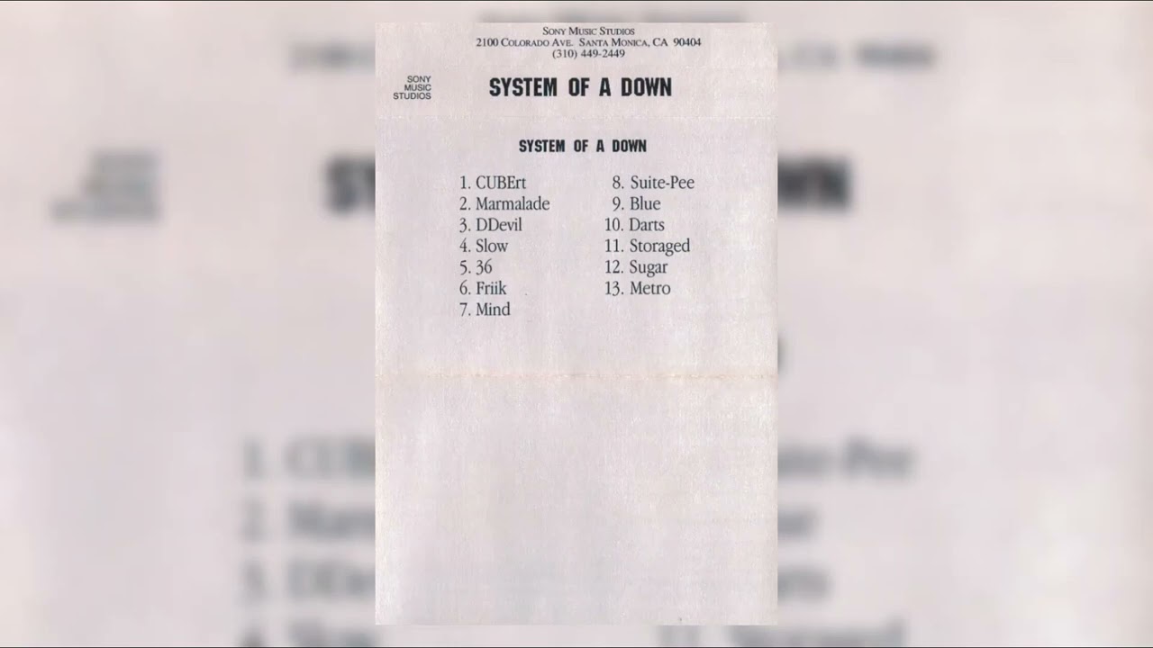 System Of A Down - Blue (Remastered 2022) HQ*