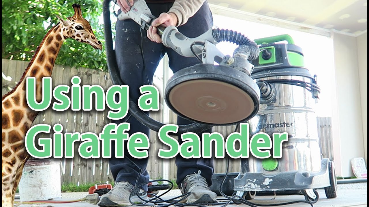 Sand Drywall Plasterboard with an Electric Drywall Sander