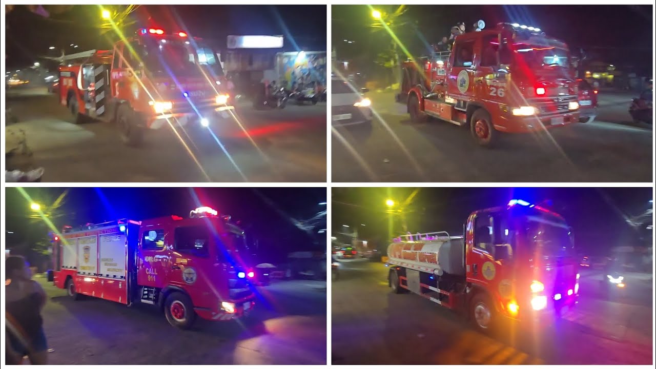 *10-70 FIRE ALARM* Fire Trucks Response To Residential Fire in Sitio Isla Verde, Inayawan, Cebu