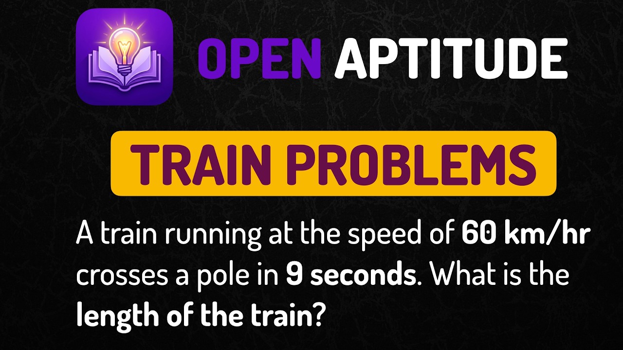 Train Problems | Quantitative Aptitude Speed, Time & Distance Question