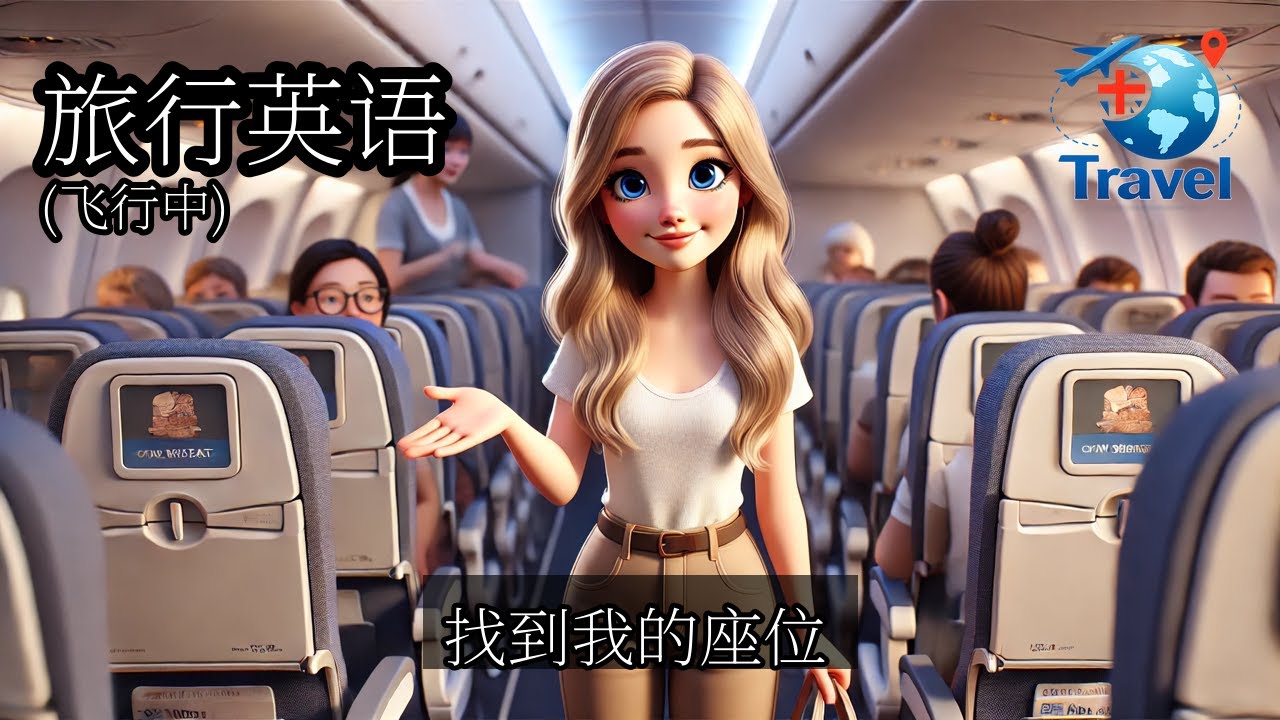 飞机上找座位必学英文｜Travel English (China)