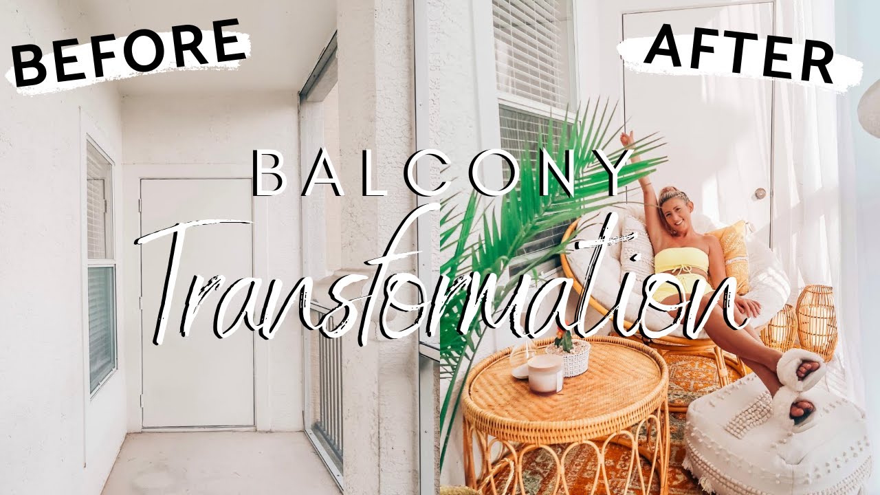 BALCONY MAKEOVER l SMALL BALCONY TRANSFORMATION ON A BUDGET! COZY BOHEMIAN VIBES