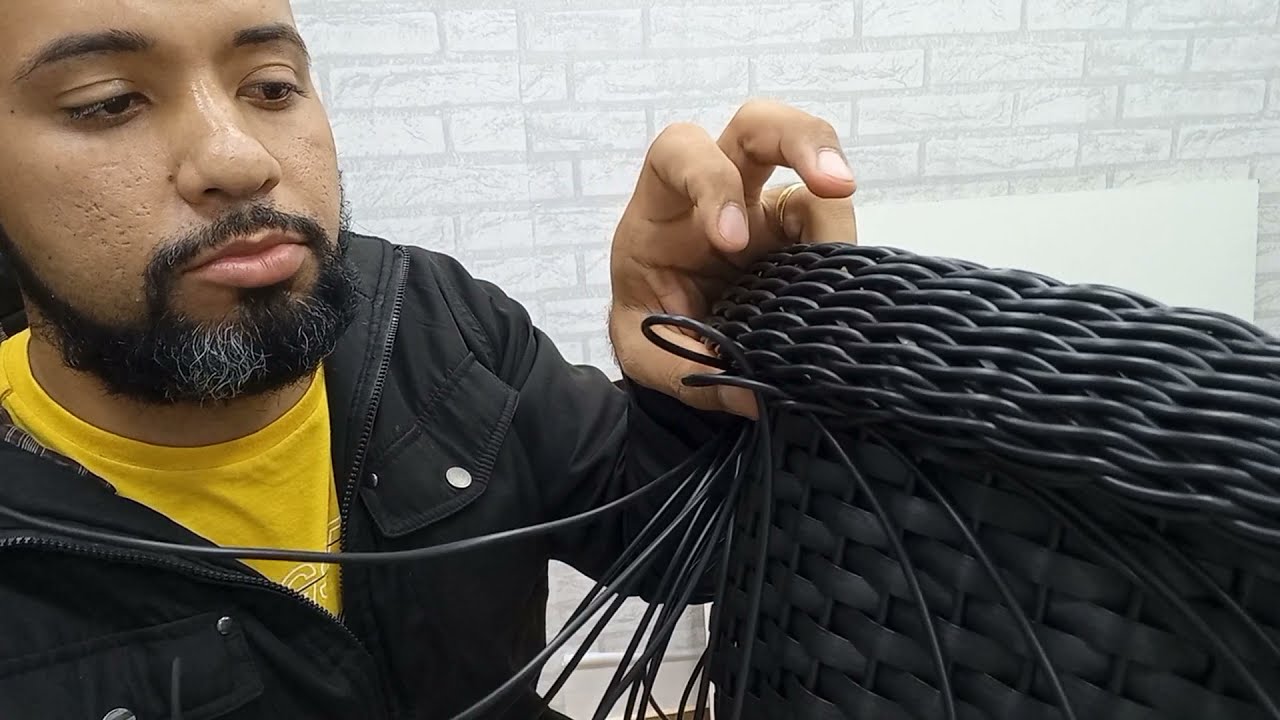 Como Fazer Vaso Trançado em Fibra Sintética Parte 1 Lucre Muito na Venda