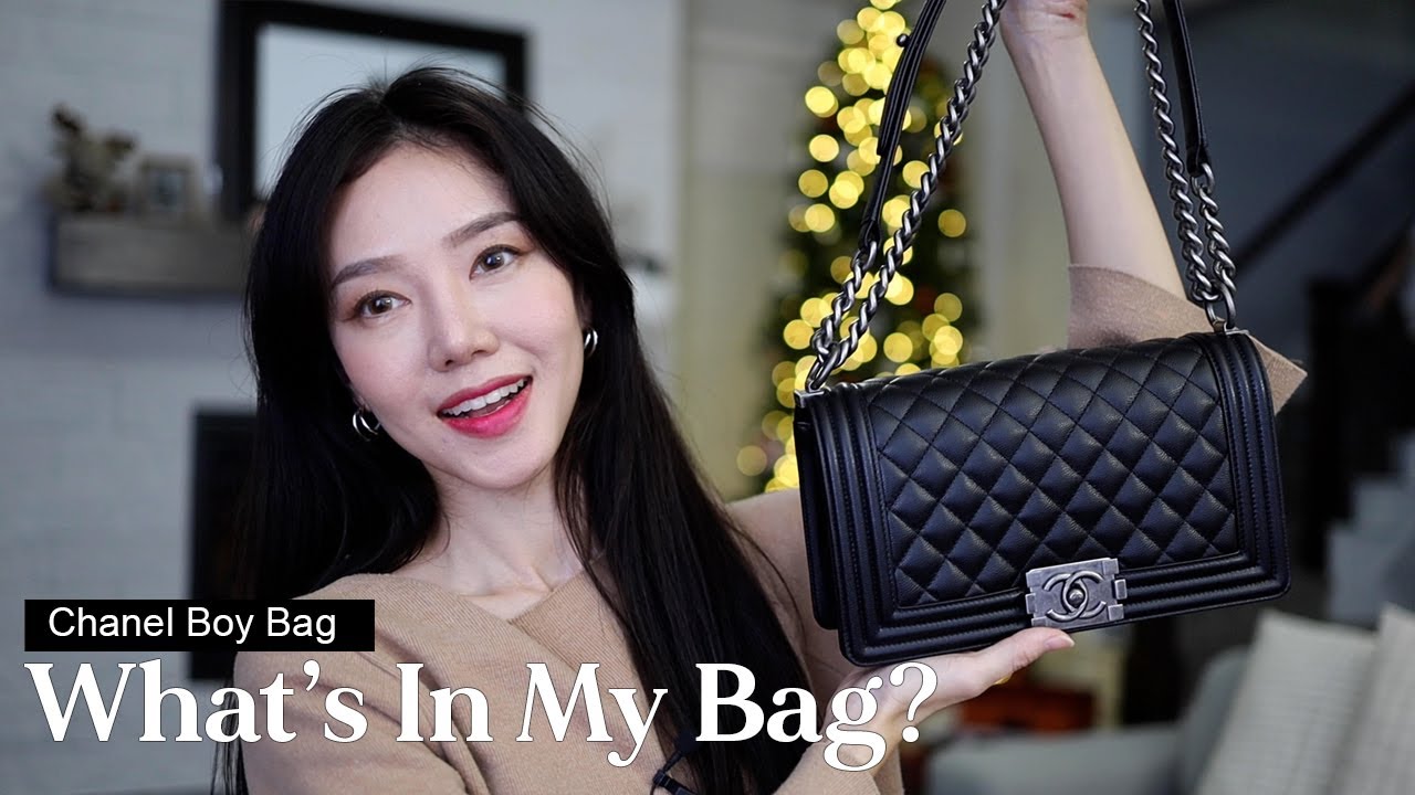 Что в моей сумке? | Обзор сумки Chanel Boy Bag цвета Old Medium Black Caviar