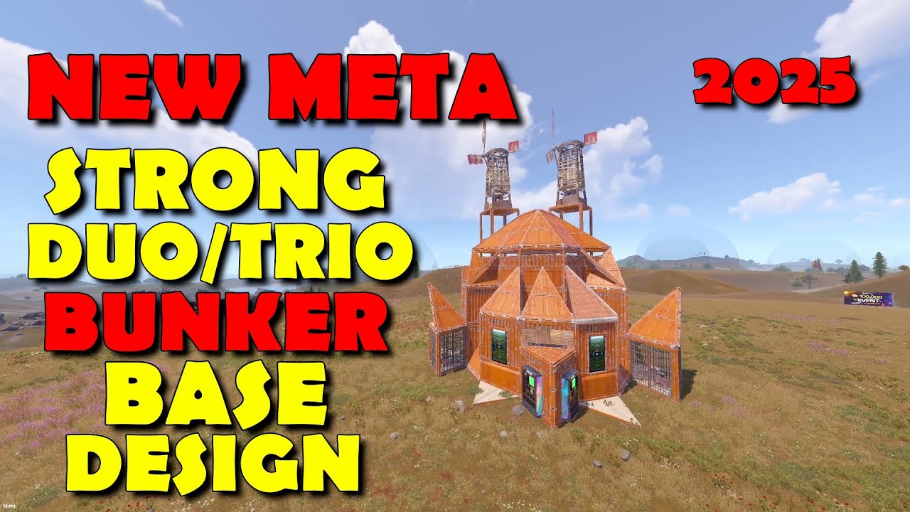 RUST NEW META STRONG SOLO/DUO/TRIO BUNKER BASE DESIGN 2025