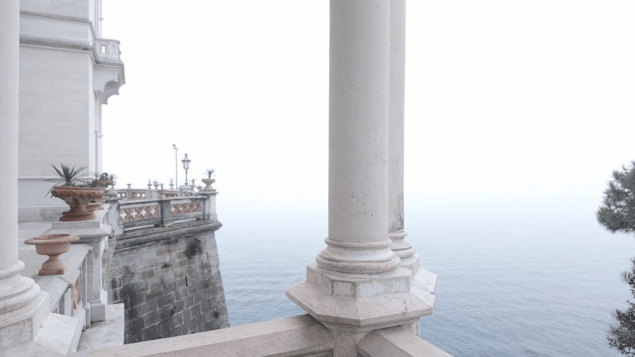 Miramare Castle - Balcony Over the Adriatic Sea &ndash; Foggy Seaside Ambience for Relaxation & Sleep [4K]