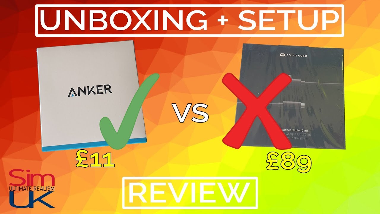 OCULUS QUEST LINK Cable REVIEW vs ANKER 3M Cable Is it Any Good? Product REVIEW by Sim UK