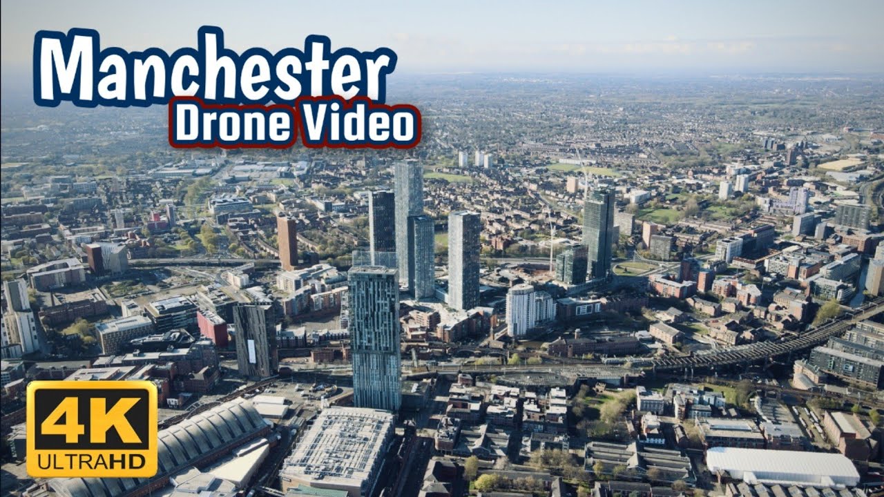 Jaw-Dropping Aerial View: Flying Above Manchester England