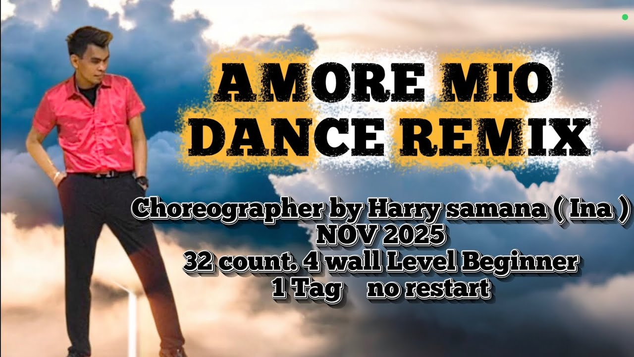 AMORE MIO DANCE REMIX LINE DANCE || CHOREO BY HARRY SAMANA || BEGINNER LEVEL 