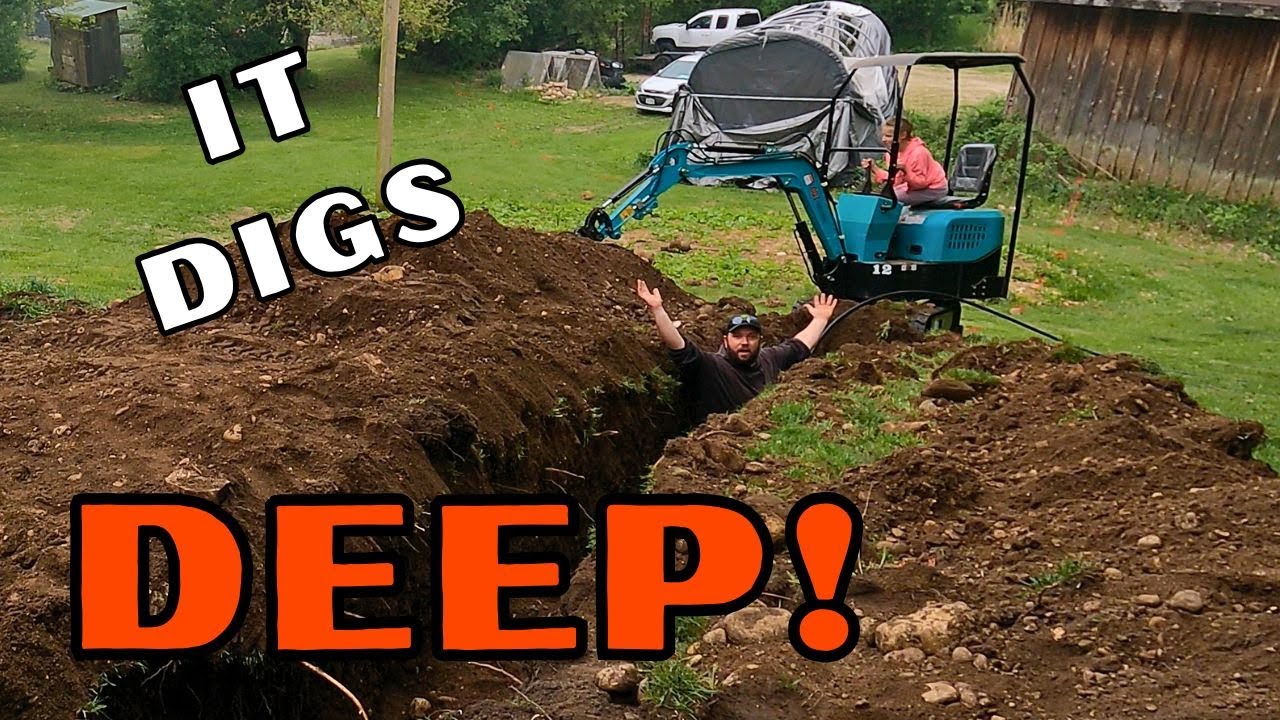 DIGGING A DEEP TRENCH WITH A $5,000 CHINESE MINI EXCAVATOR