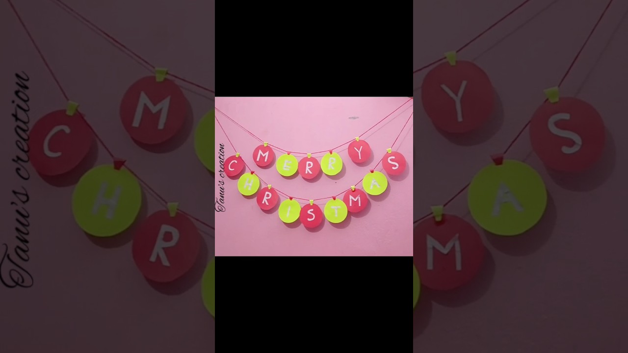 DIY merry Christmas banner// #shorts #ytshorts #artandcraft #craftideas #handmade #viral #youtube