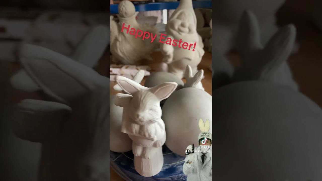 Eater Egg and Bunny Hop! #ceramics #pottery #art #handmade #clay #carving