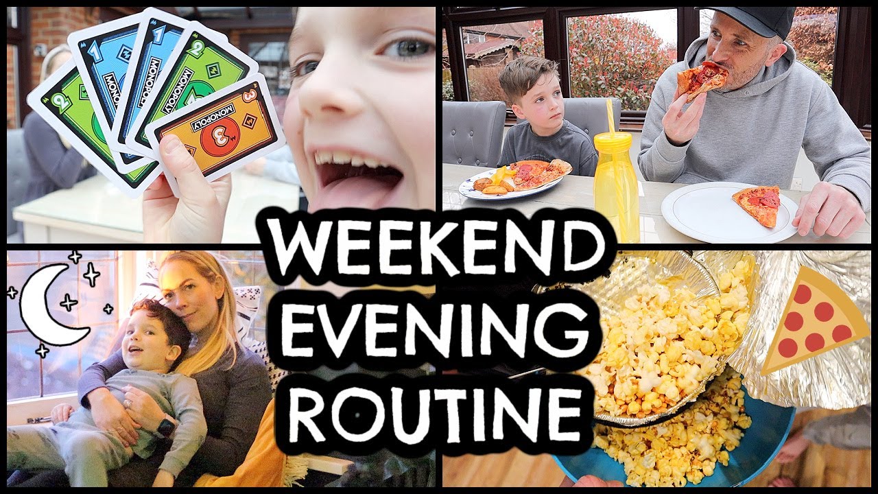 WEEKEND EVENING ROUTINE WITH KIDS | GAME, MOVIE NIGHT & FUN! Emily Norris AD