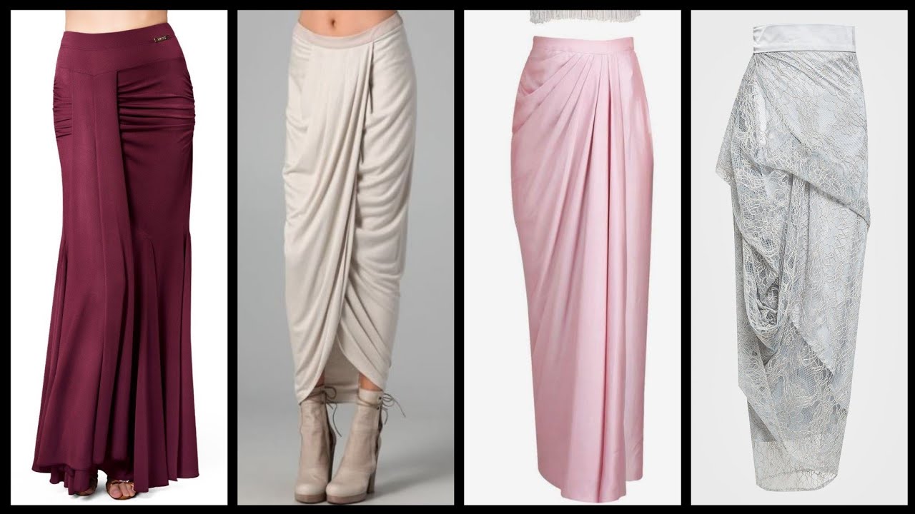 Most stylish draped maxi skirts design and ideas
