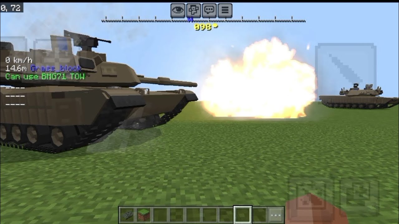 M1A2 Abrams MBT Turbine Engine Sound, Shadow Armour Beta Minecraft BE 1.21.130