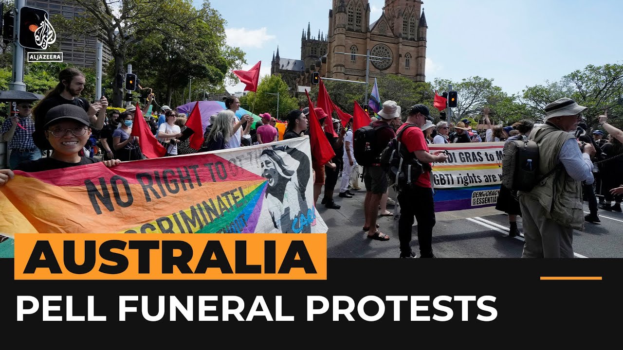 Protests at funeral of Australian Cardinal George Pell | Al Jazeera Newsfeed