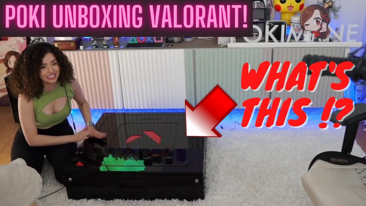 Pokimane unboxing from RIOT games VALORENT! Custom made gift for Poki!