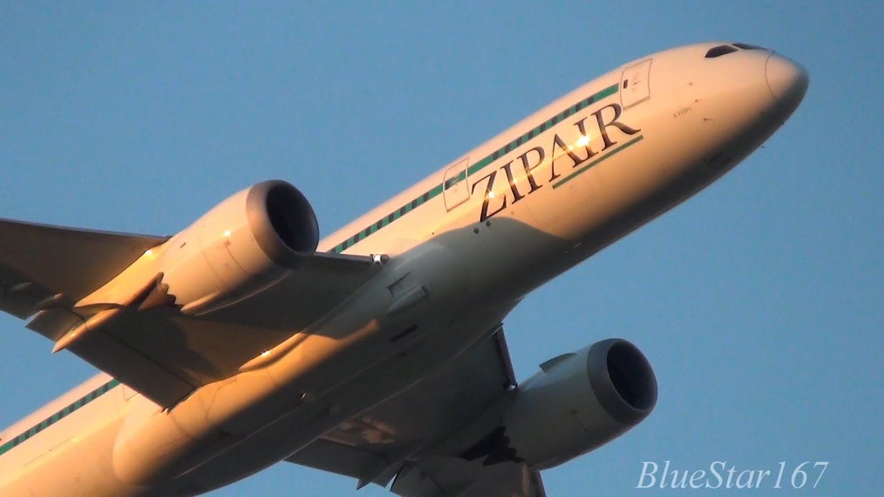 Zipair Boeing 787-8 (JA827J) takeoff from NRT/RJAA (Tokyo - Narita) RWY 16R
