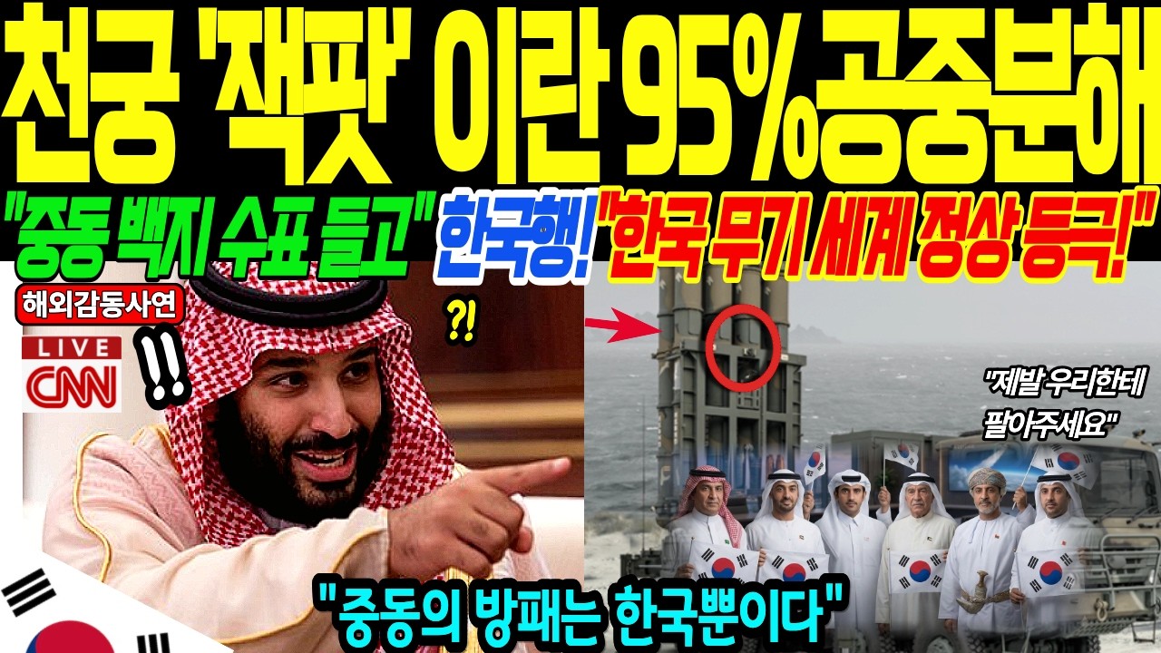 [해외감동사연] 귀신도 잡는 천궁 한국 무기에 이란 미사일 95% 공중분해! 중동 걸프 11개국 동시 문의 폭주! 전세계경악!